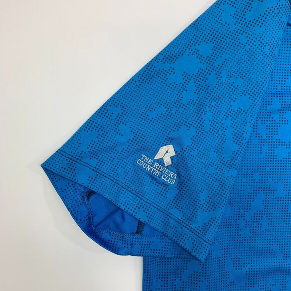 Nike Golf Polo Shirt Mens XL Extra Large Blue Standard Fit Mobility Micro Geo - Picture 6 of 12